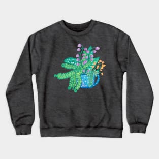 Flower Pot Teacup Crewneck Sweatshirt